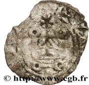 Denier Tournois - John II 3rd type, France, 1355 reverse image