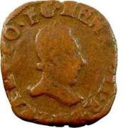 Denier Tournois - Henri III Dauphiné; Z on reverse obverse image