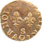 Denier Tournois - Henri III Troyes, France, 1578-1588 reverse image