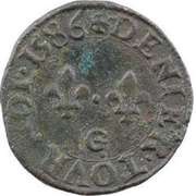 Denier Tournois - Henri III Poitiers reverse image