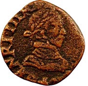 Denier Tournois - Henri III Bayonne; right portrait obverse image