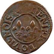Denier Tournois - Henri III Amiens, France, 1588-1589 reverse image