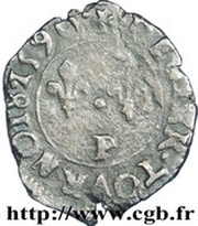 Denier Tournois - Charles X Dijon, France, 1590-1595 reverse image