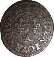Denier Tournois - Henri IV Paris, France, 1598-1610 reverse image