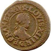 Denier Tournois - Louis XIII Lyon; 3rd type obverse image