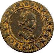 Denier Tournois - Louis XIII Villeneuve; 1st type obverse image