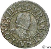Denier Tournois - Louis XIII Poitiers; 1st type obverse image
