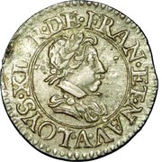Denier Tournois - Louis XIII Paris; 2nd type obverse image