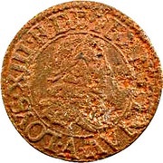 Denier Tournois - Louis XIII Paris mint; 4th type obverse image