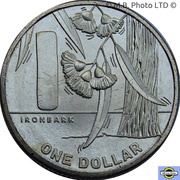 1 Dollar - Elizabeth II 6th Portrait - The Great Aussie Coin Hunt 2 - Letter I, Australia, 2021 reverse image