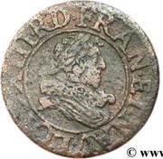Denier Tournois - Louis XIII Tours mint obverse image