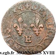 Denier Tournois - Louis XIII Tours mint, France, 1631-1635 reverse image