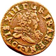 Denier Tournois - Louis XIII Navarre/Saint-Palais mint obverse image