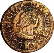 Double Tournois - Louis XIII La Rochelle obverse image