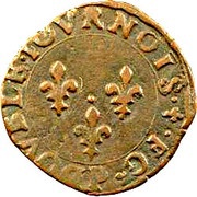 Double Tournois - Henri III Dijon mint; 1st type, France, 1577-1580 reverse image
