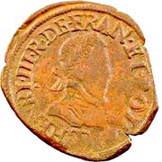 Double Tournois - Henri III Nantes mint; 1st type obverse image
