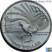1 Dollar - Elizabeth II 6th Portrait - The Great Aussie Coin Hunt 2 - Letter L, Australia, 2021 reverse image