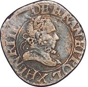 Double Tournois - Henri III Amiens mint obverse image