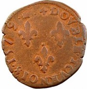 Double Tournois - Henri III Bordeaux mint; 1st type, France, 1579-1585 reverse image