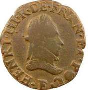 Double Tournois - Henri III Angers mint obverse image