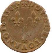 Double Tournois - Henri III Angers mint, France, 1579-1586 reverse image