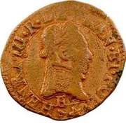 Double Tournois - Henri III Tours mint; 1st type obverse image