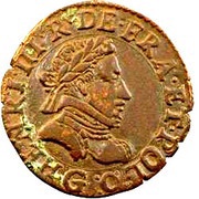 Double Tournois - Henri III Poitiers mint obverse image