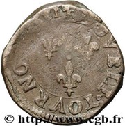 Double Tournois - Henri III Angers mint; 2nd type, France, 1581 reverse image