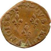 Double Tournois - Henri III Nantes mint; 2nd type, France, 1584-1588 reverse image