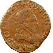 Double Tournois - Henri III Dijon mint; 3rd type obverse image