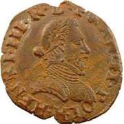 Double Tournois - Henri III La Rochelle mint; 2nd type obverse image