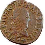Double Tournois - Henri III Tours mint; 2nd type obverse image