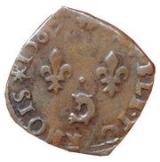 Double Tournois - Henri III Dauphiné mint; Type C; Z on obverse, France, 1588-1589 reverse image