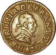 Double Tournois - Henri III Paris mint; 2nd type obverse image