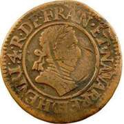 Double Tournois - Henri IV Châlons-sur-Marne mint; 1st type obverse image