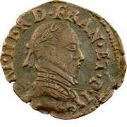 Double Tournois - Henri III Toulouse mint; Type 1C obverse image