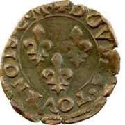 Double Tournois - Henri III Toulouse mint; Type 1C, France, 1592-1594 reverse image