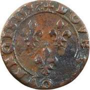 Double Tournois - Henri IV Clermont-en-Auvergne mint; Latin text, France, 1592-1594 reverse image