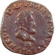 Double Tournois - Henri IV La Rochelle mint; Latin text obverse image