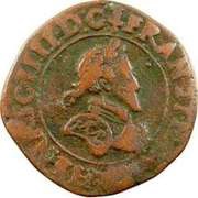 Double Tournois - Henri IV Dieppe mint; Latin text obverse image