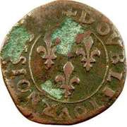 Double Tournois - Henri IV Dieppe mint; Latin text, France, 1593-1594 reverse image