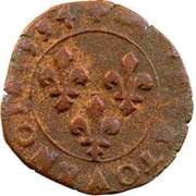 Double Tournois - Henri IV Clermont-en-Auvergne mint; French text, France, 1594 reverse image