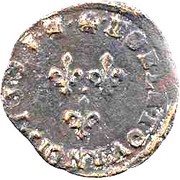 Double Tournois - Henri IV Montpellier mint, France, 1595 reverse image