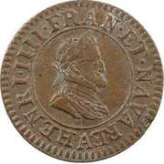 Double Tournois - Henri IV Paris mint; 1st type; Latin text obverse image