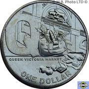 1 Dollar - Elizabeth II 6th Portrait - The Great Aussie Coin Hunt 2 - Letter Q, Australia, 2021 reverse image