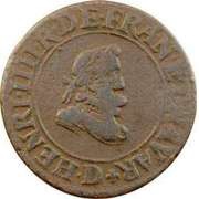 Double Tournois - Henri IV Lyon mint; Type 1A obverse image