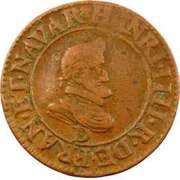 Double Tournois - Henri IV Lyon mint; Type 1B obverse image