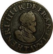 Double Tournois - Henri IV Nantes mint obverse image
