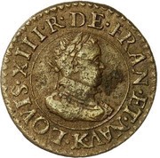 Double Tournois - Louis XIII Bordeaux mint; 1st type obverse image