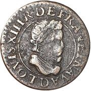 Double Tournois - Louis XIII Lyon mint; 1st type obverse image